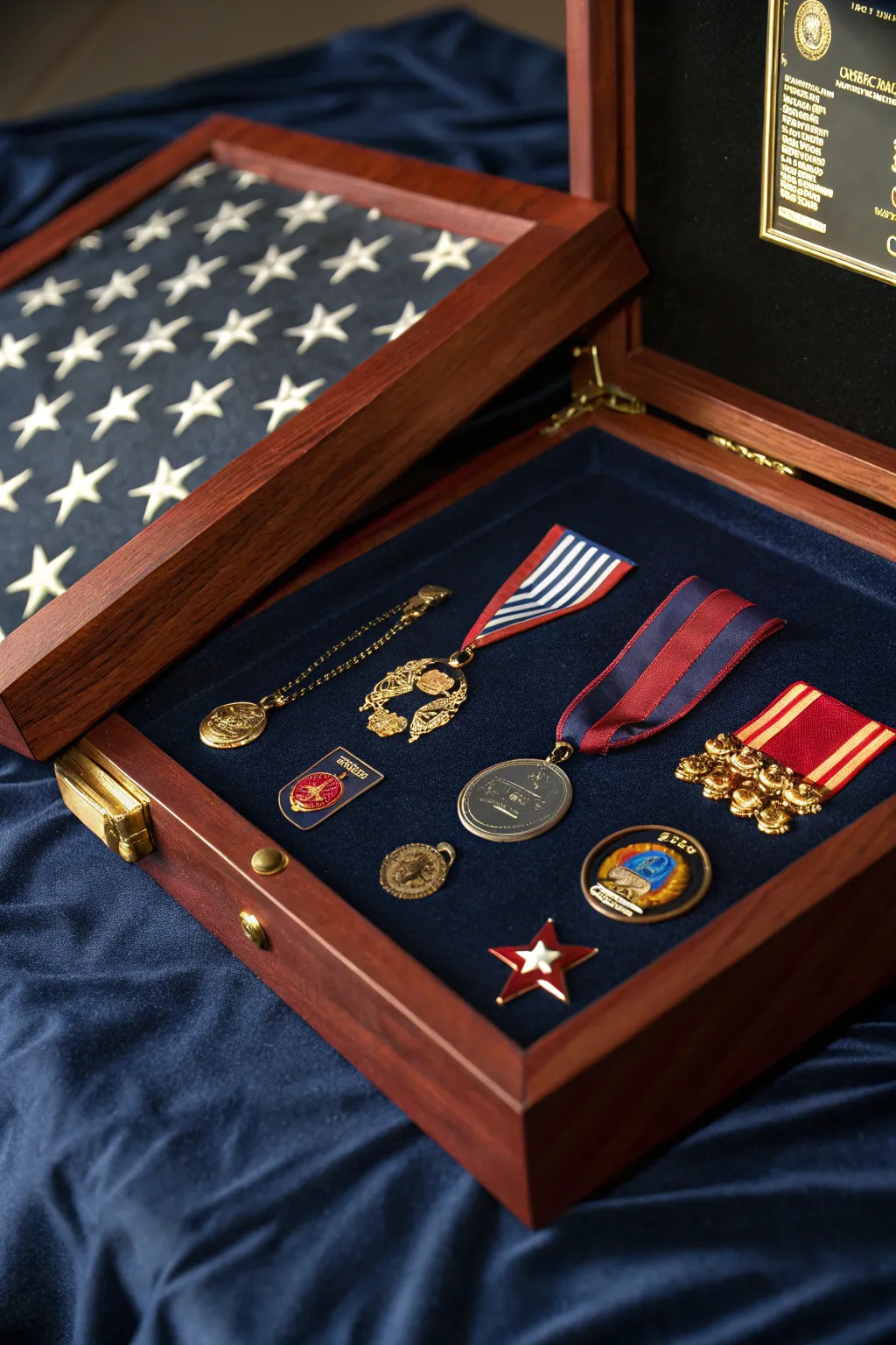 Redefine your display: interactive military shadow box with timeless craftsmanship.