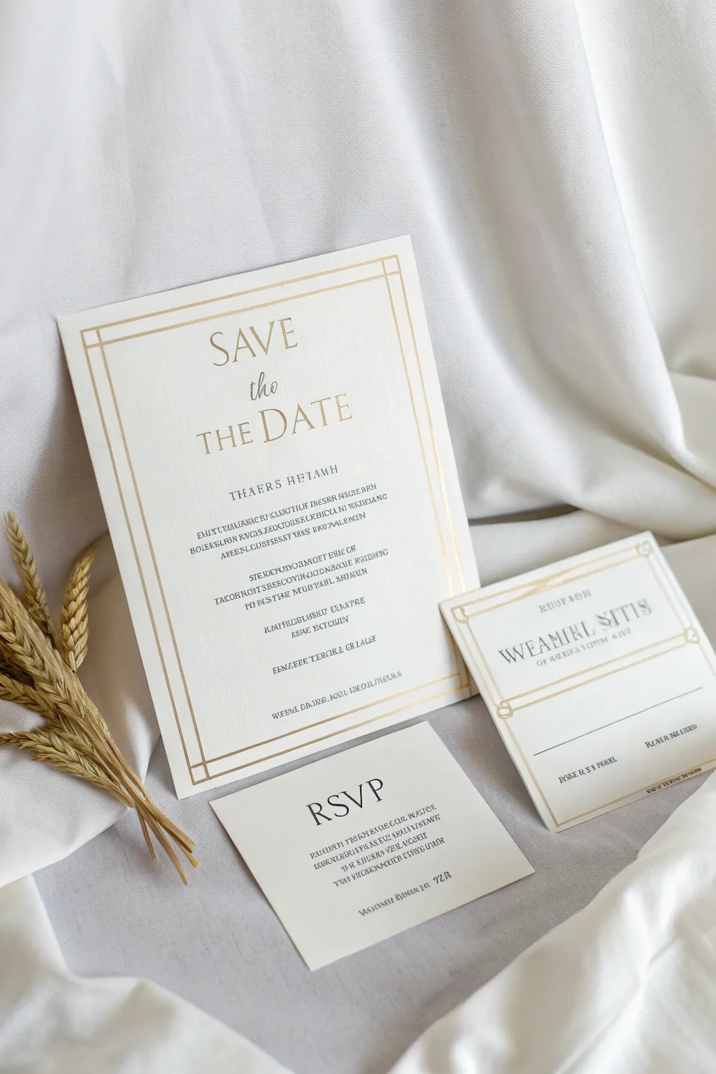 Minimalist stationery that sets the tone for an elegant wedding.
