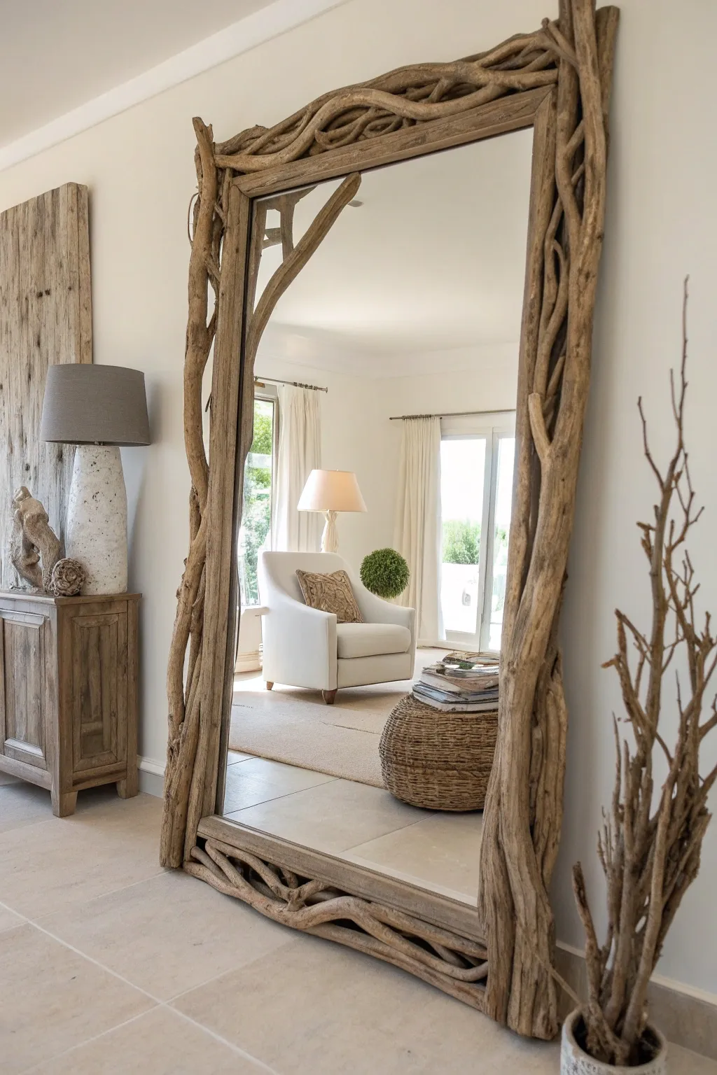Transform your space with nature-inspired mirror decor that brings the outdoors in.