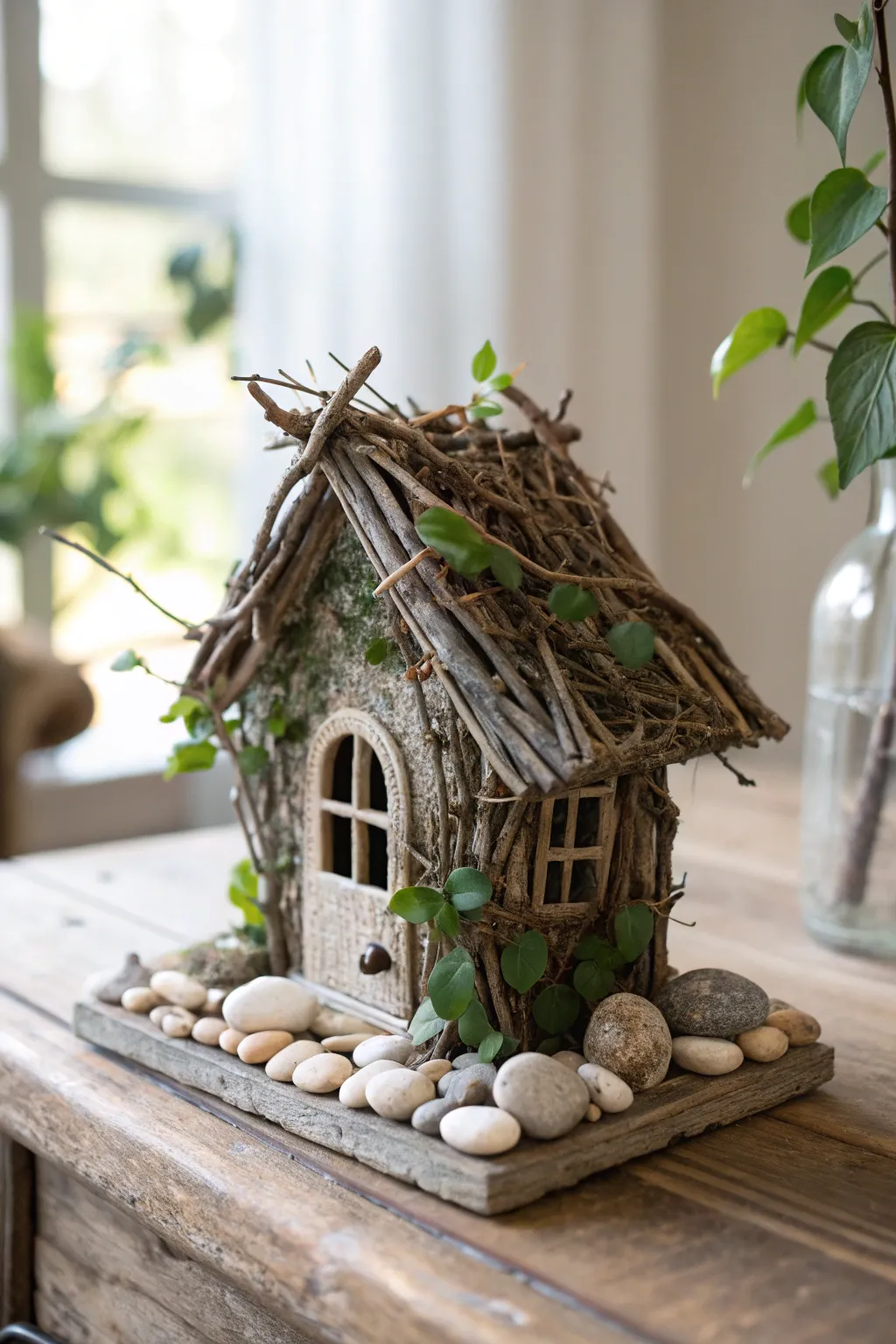 Creating magical moments with a handcrafted fairy house, where imagination and nature beautifully intertwine. ✨🏡