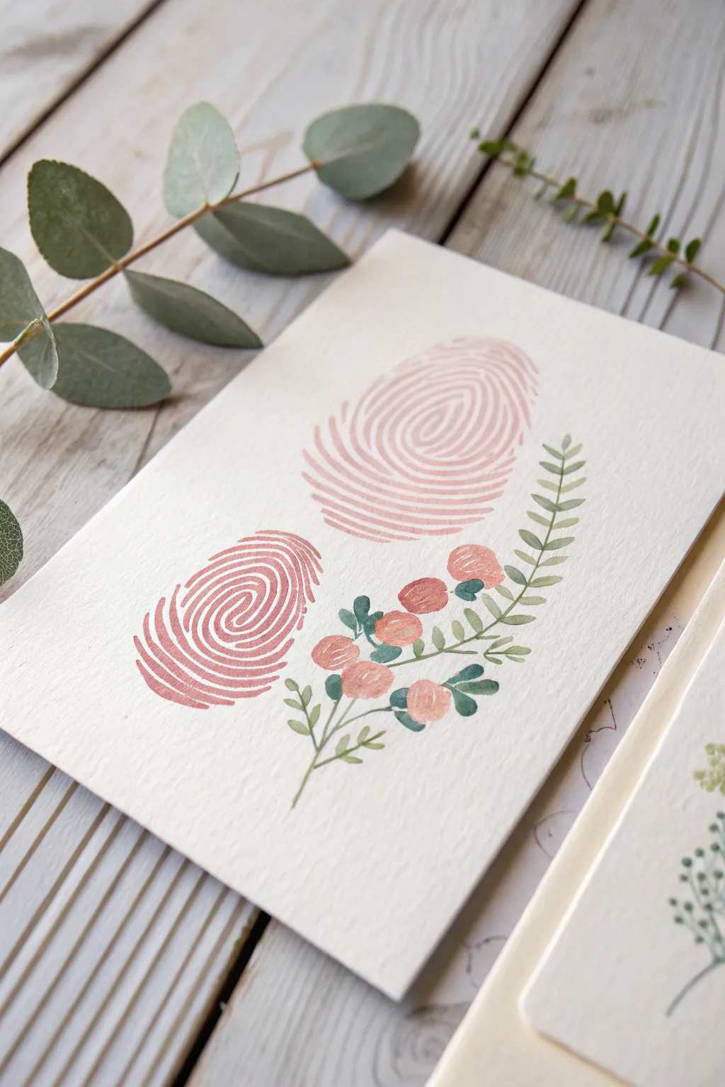 Create a heartfelt keepsake this Mother's Day with beautifully simple fingerprint art cards.