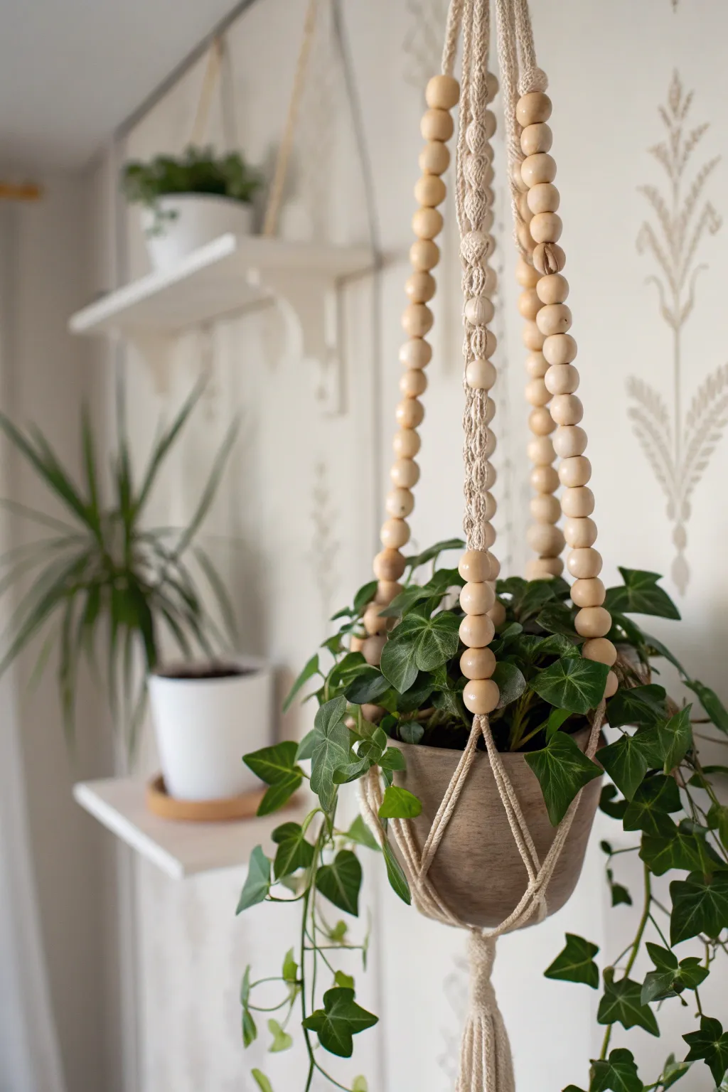 Elevate Mom's favorite plant with a touch of handcrafted elegance. 🌿 #MothersDayCrafts #MinimalistBoho
