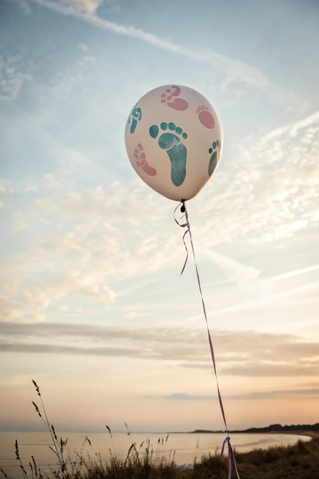 Whimsical Footprint Balloons: Elevate your Mother's Day with art that floats on joy.