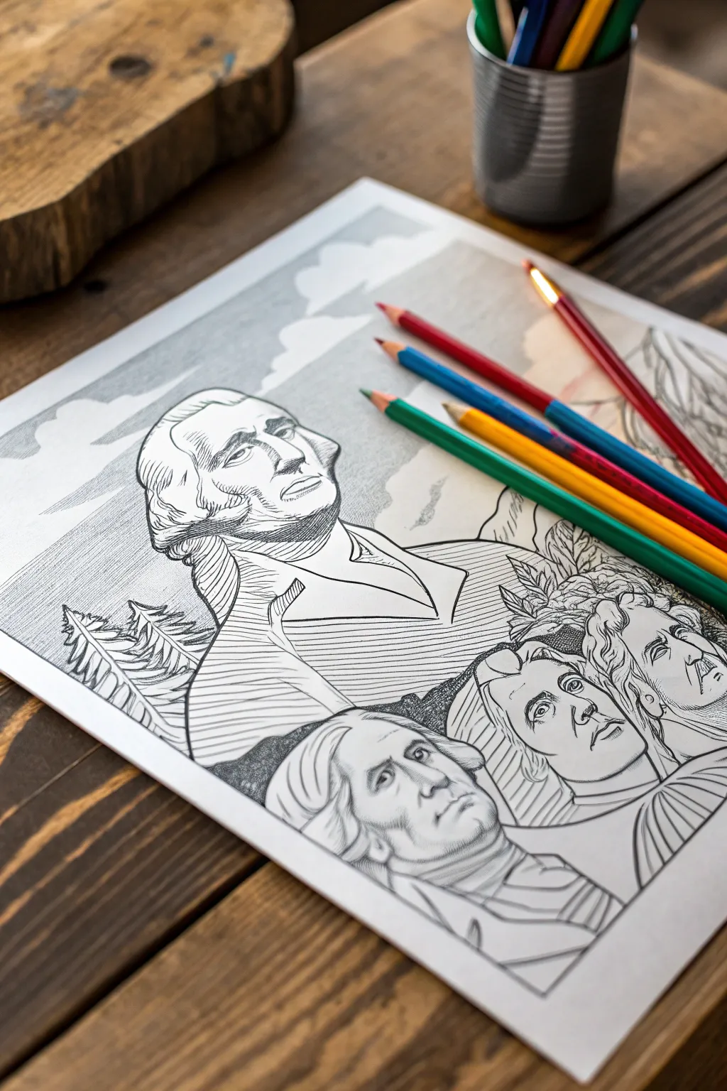 Unleash your creativity with Mount Rushmore's timeless grandeur in your hands. Perfect for a relaxing evening of artistic exploration.