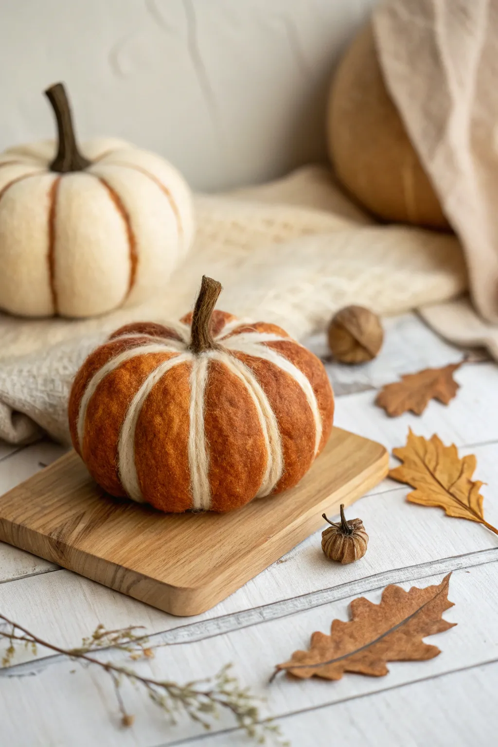 Embrace the cozy charm of autumn with handcrafted felted pumpkins that bring warmth and elegance to your seasonal decor.
