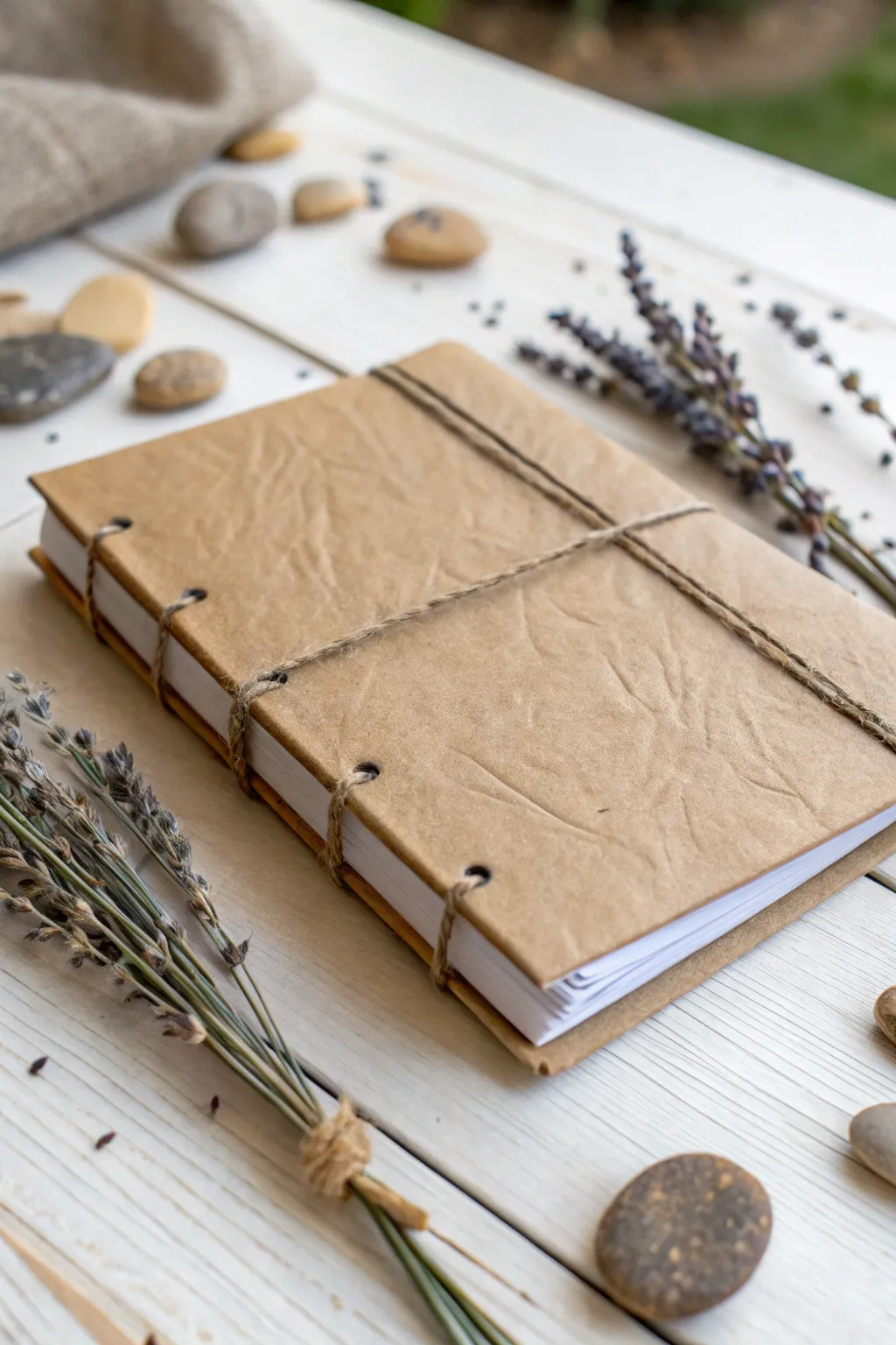 Embrace simplicity and sustainability with a beautifully crafted, eco-friendly notebook cover.