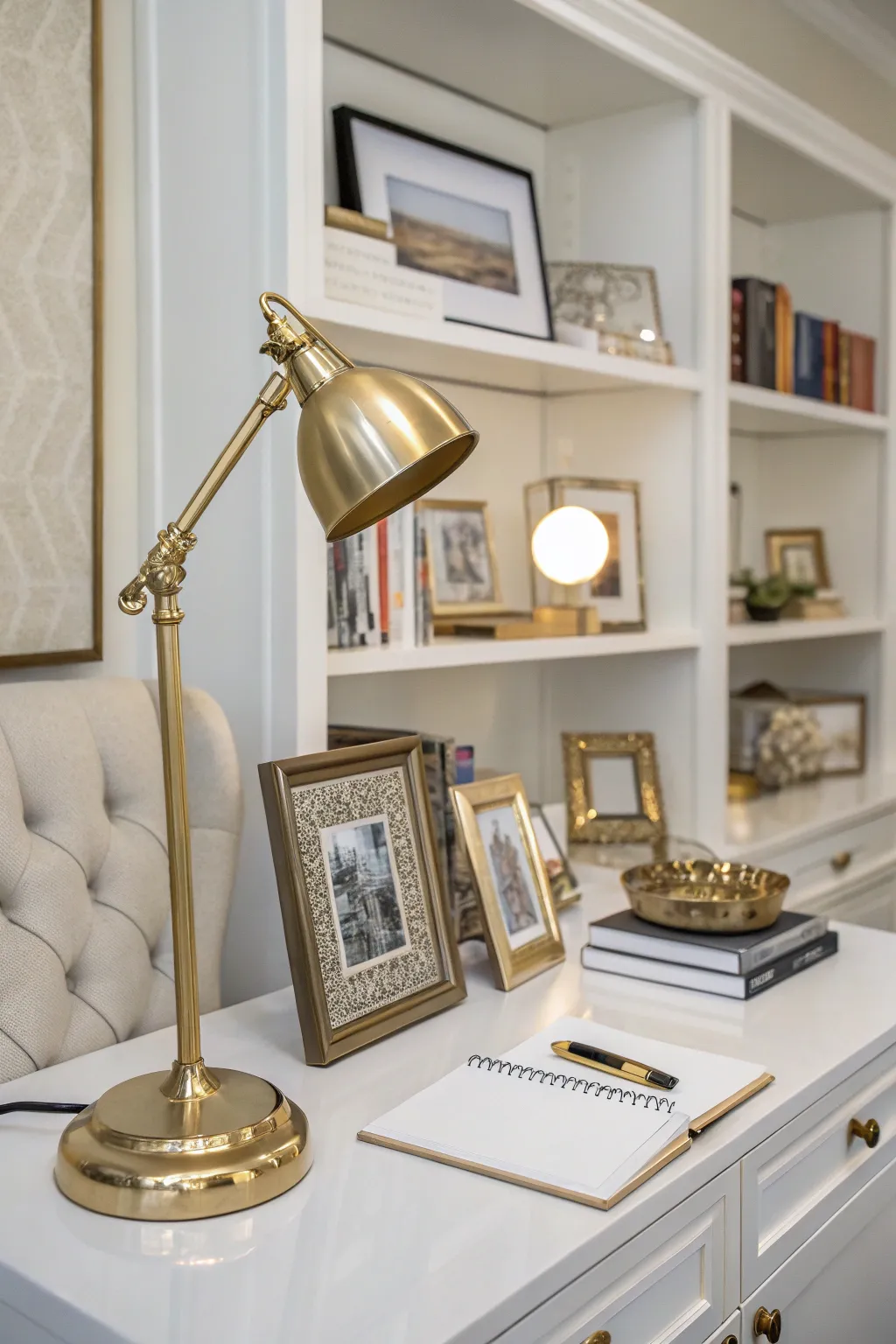 Metallic accents add a touch of glamour.