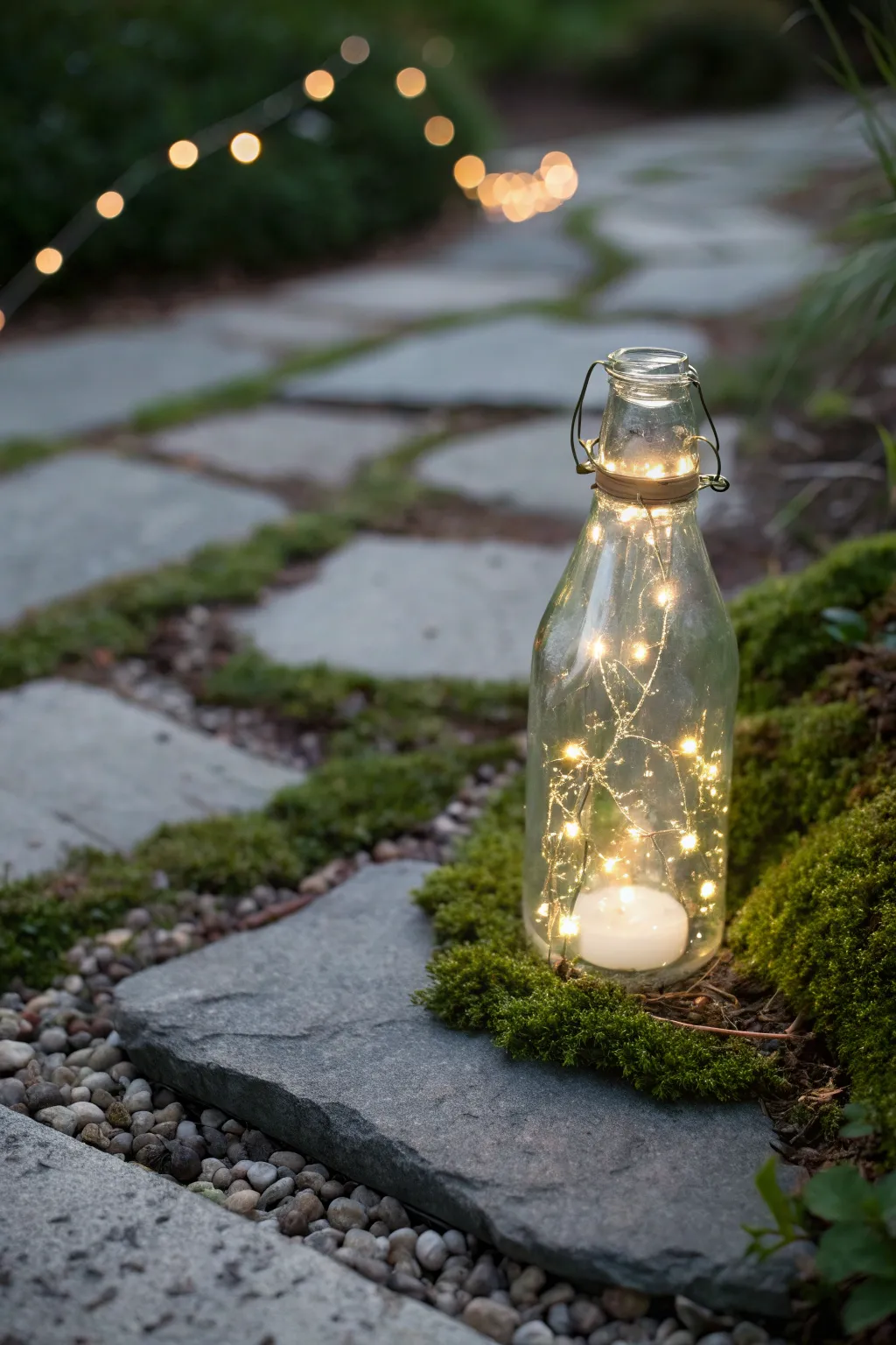 Transform your garden with a touch of magic using repurposed glass bottles.