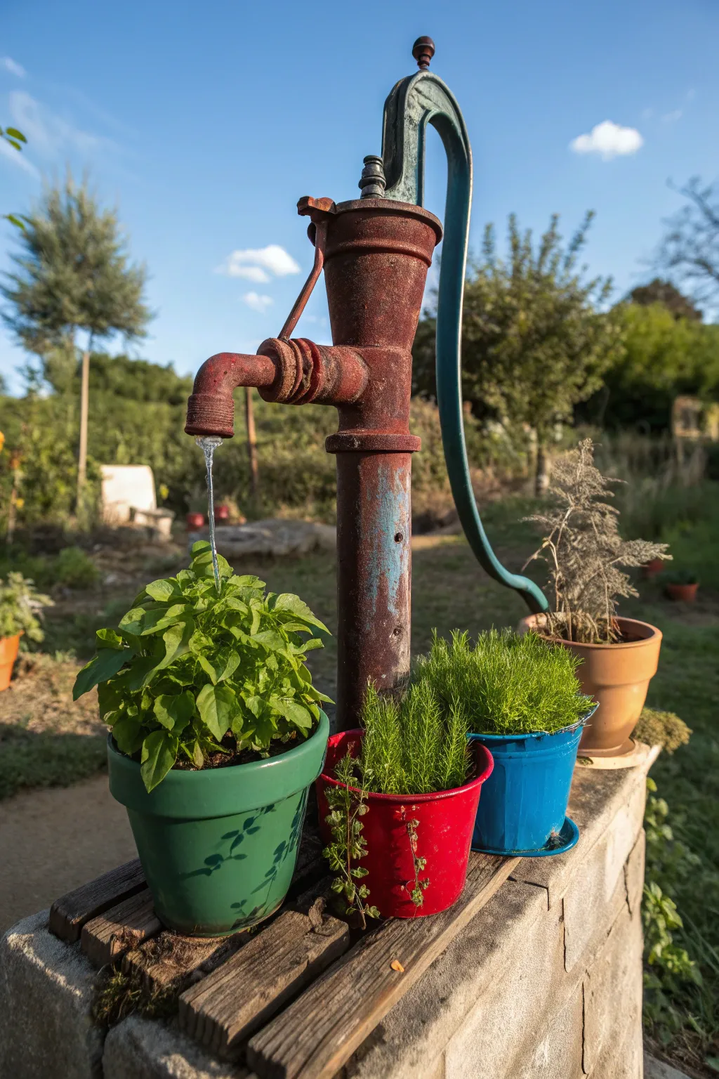 Transform tradition into beauty: a vintage pump reimagined as a striking vertical herb garden.