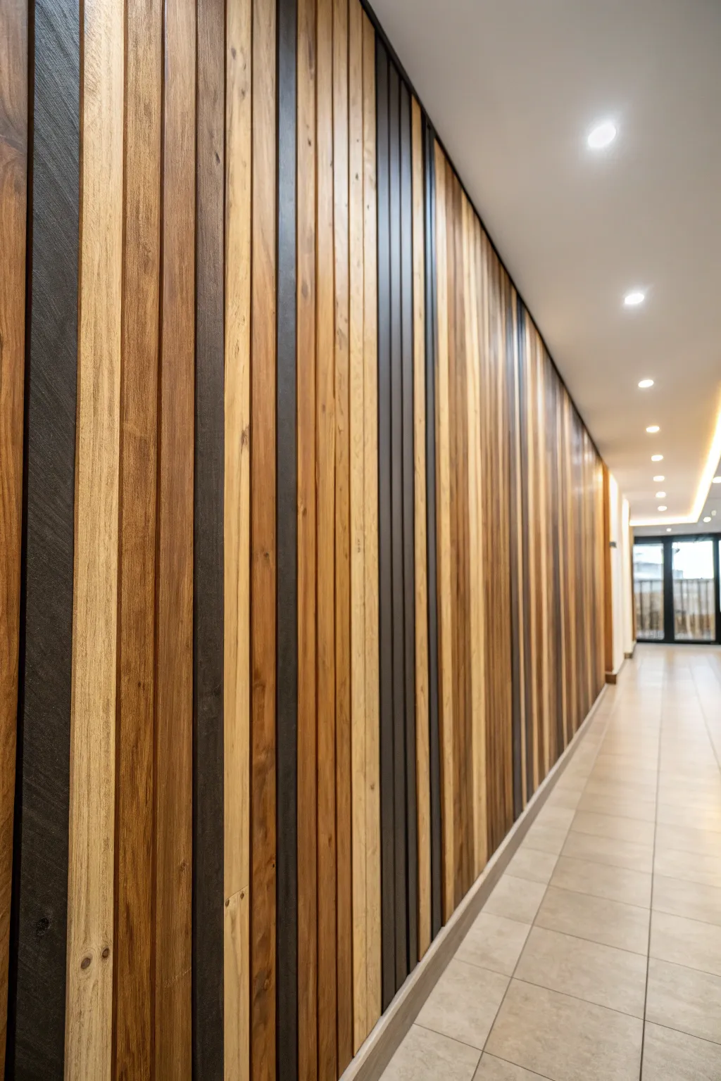 Elevate your space with the modern charm of contrasting painted wood walls.