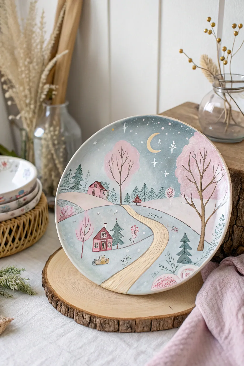 Escape into a whimsical world with hand-painted fantasy landscapes, perfect for a thoughtful gift.