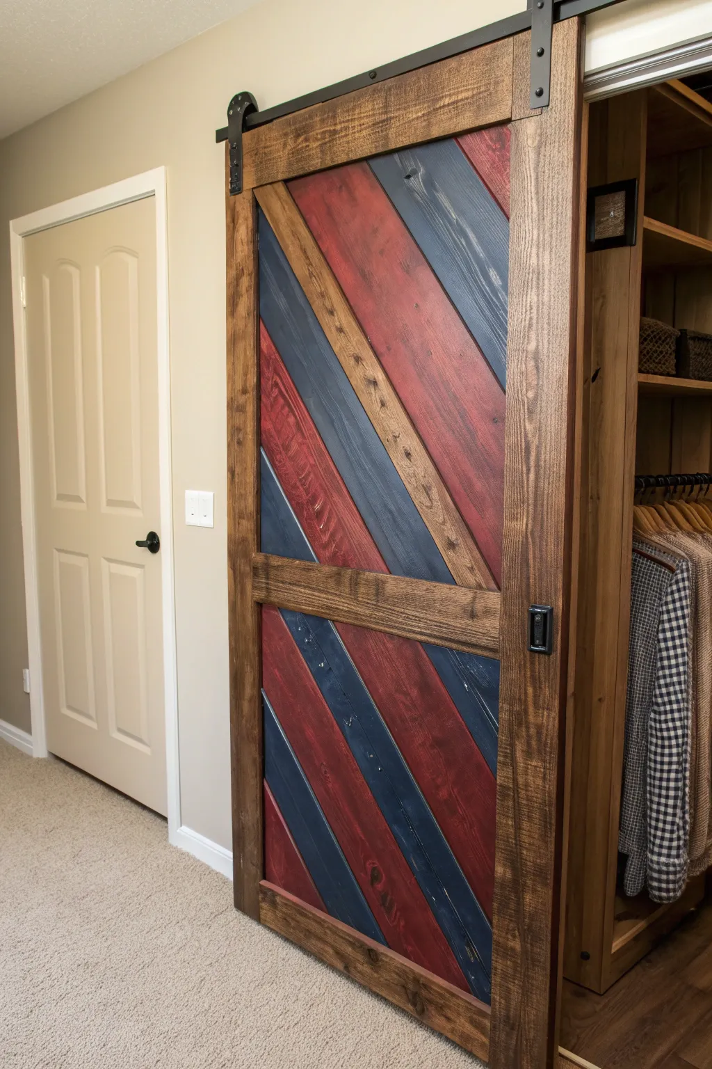 Transform your space with the rustic elegance of pallet closet doors.