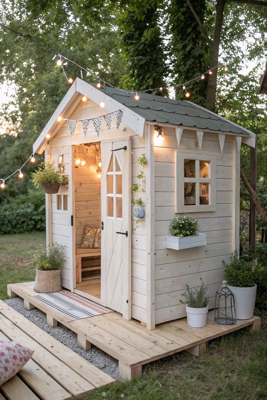 Ignite their imagination with a beautifully crafted pallet playhouse—where simplicity meets adventure!