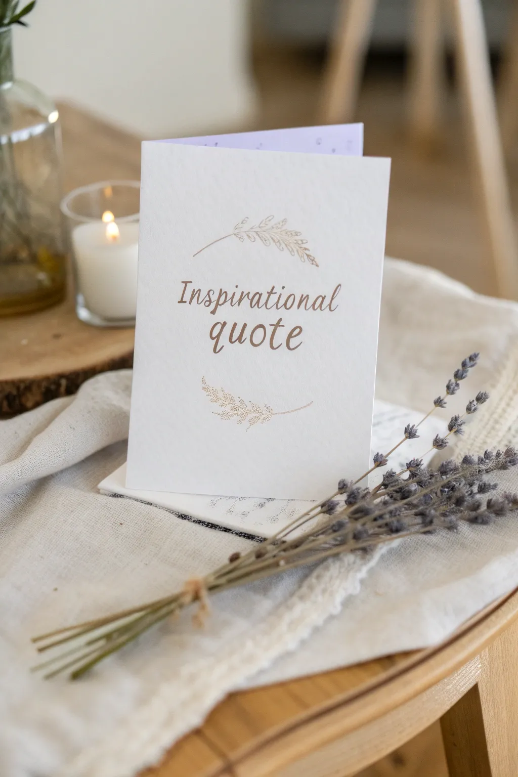 Embrace simplicity and inspiration with this beautifully crafted quote card, perfect for adding a touch of encouragement to your day.