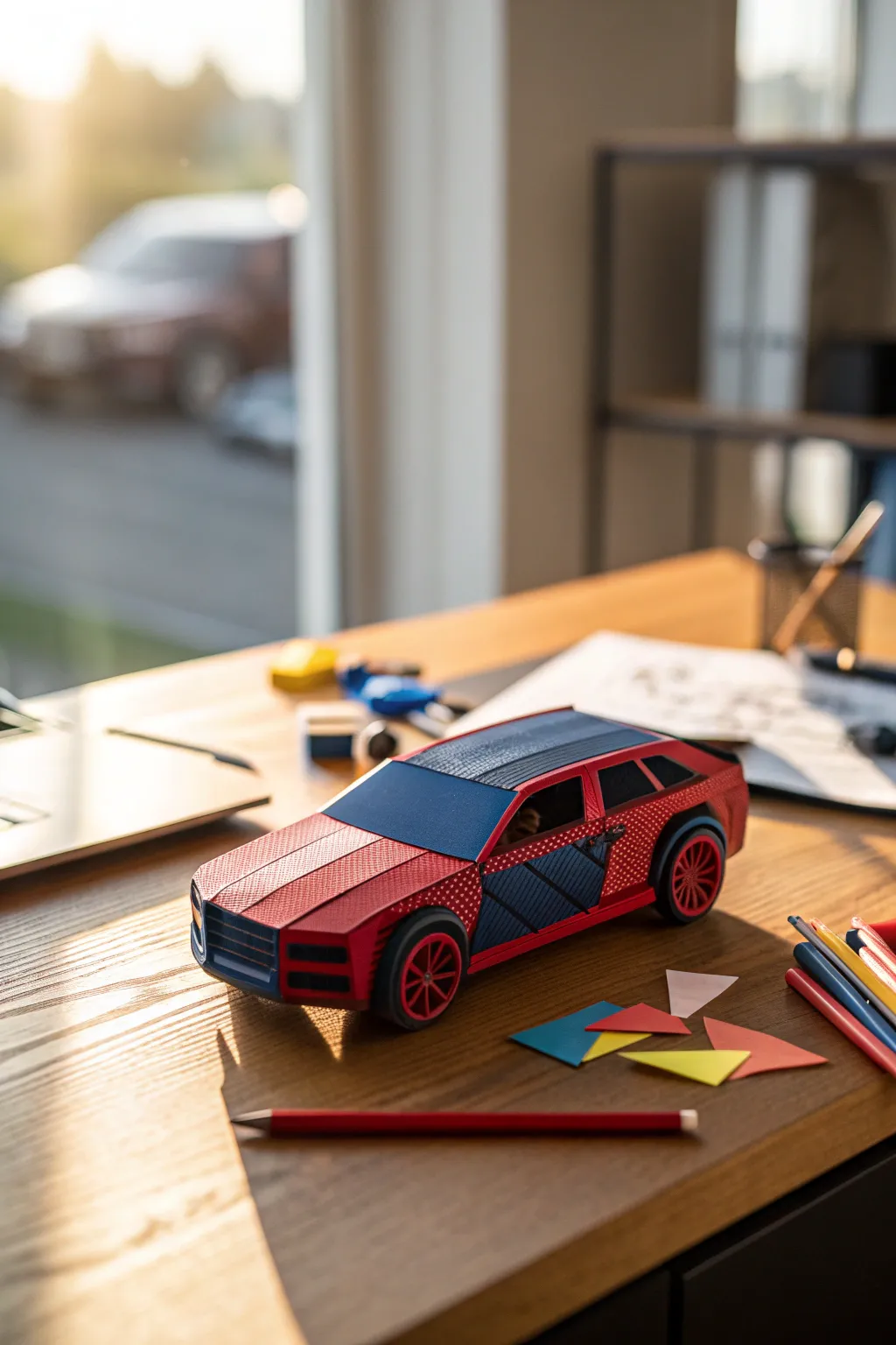 Unleash your creativity with a handcrafted desktop racer. A bold statement piece for the office.