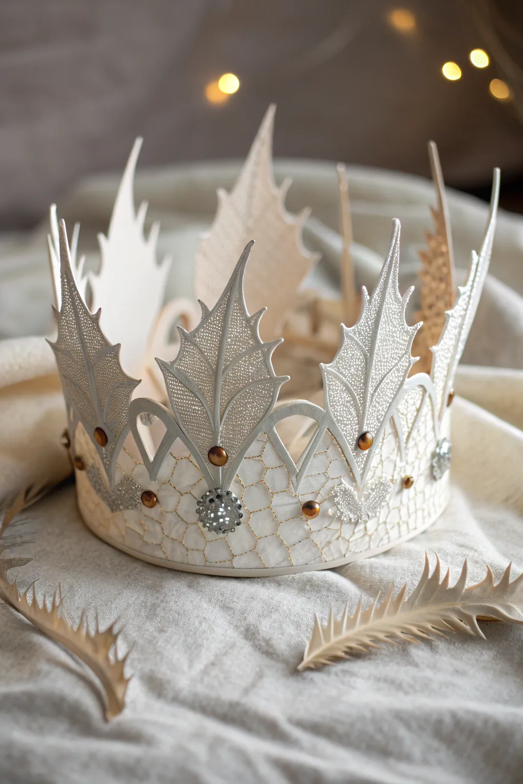 Unleash your inner dragon with this stunning paper crown, where fantasy meets minimalist elegance.
