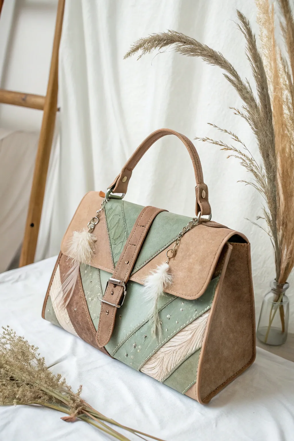 Embrace the boho chic vibe with this handcrafted paper satchel, perfect for your summer festival adventures.