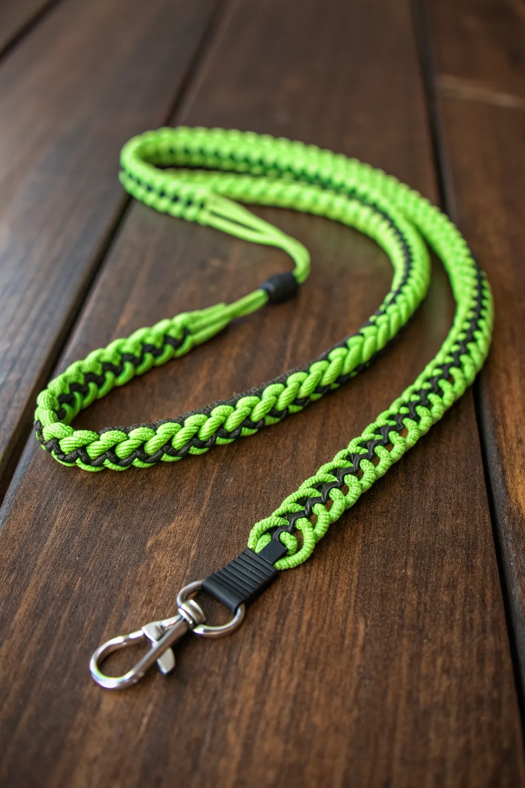 Illuminate your adventures with this expertly crafted, glow-in-the-dark paracord lanyard.