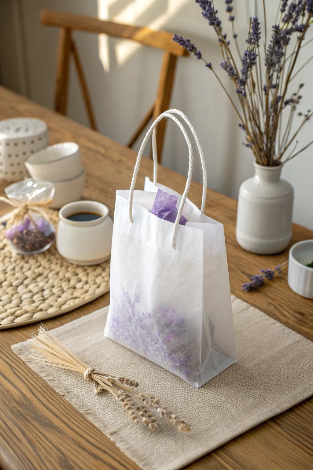 Elevate your party favors with these charming glassine bags, perfect for showcasing delicate treats.