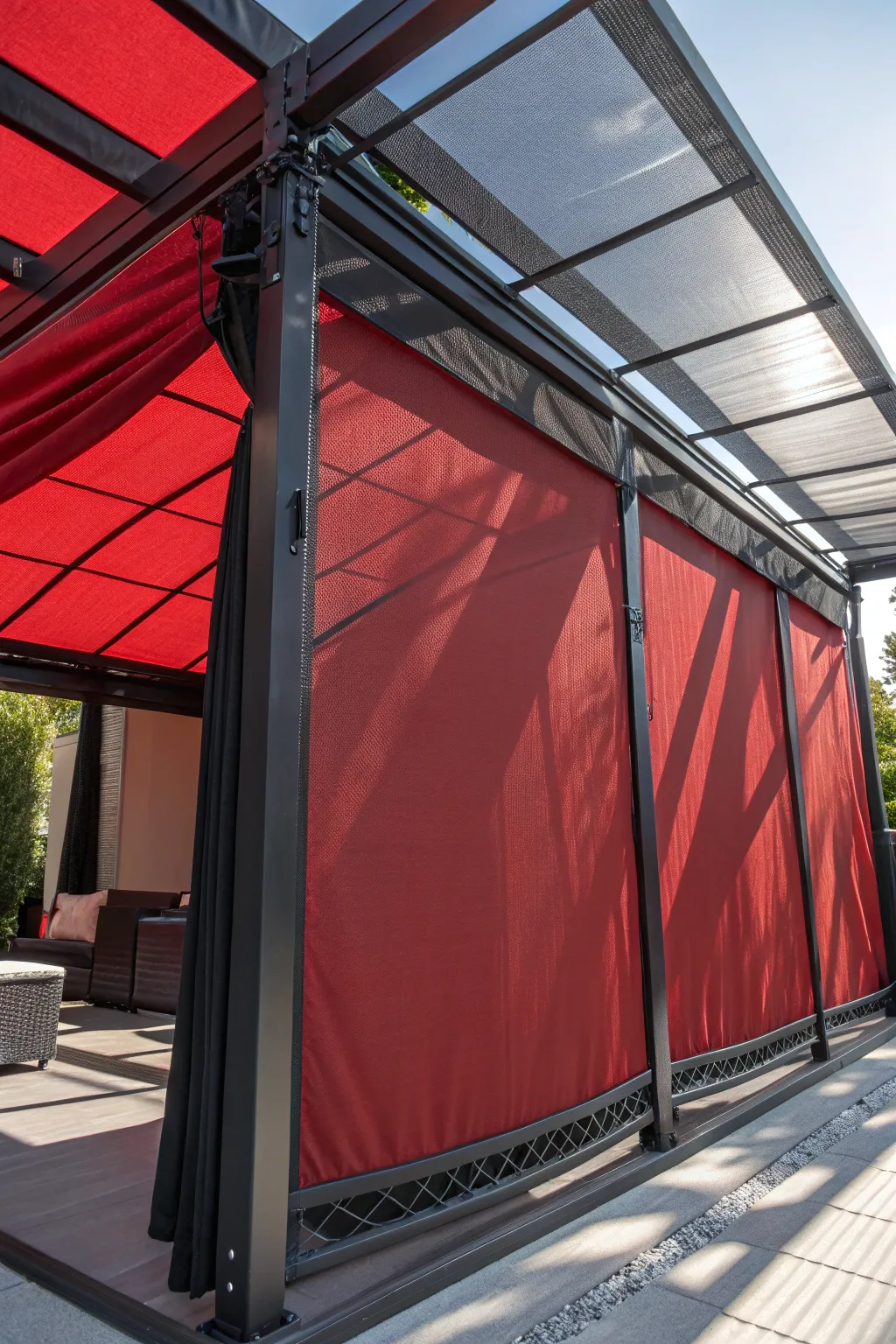 Experience seamless transitions with this expertly crafted convertible patio screen.