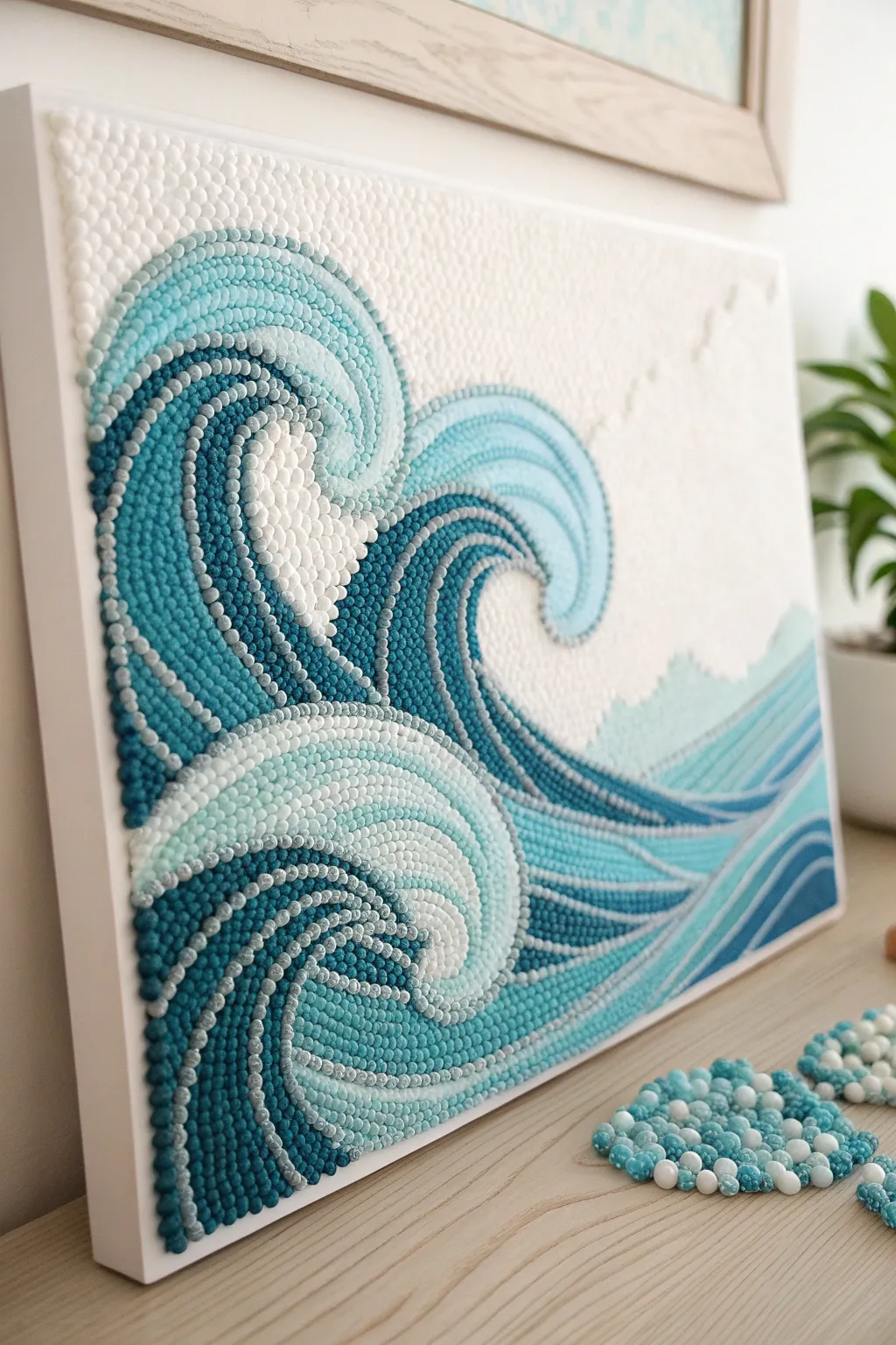 Dive into tranquility with this minimalist ocean wave wall art, a perfect blend of simplicity and natural beauty.