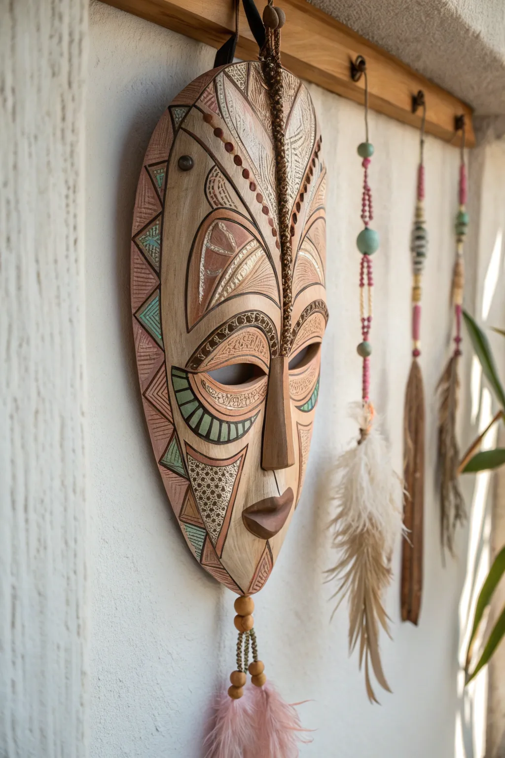 Embrace your roots with a mask that tells your heritage story through art.
