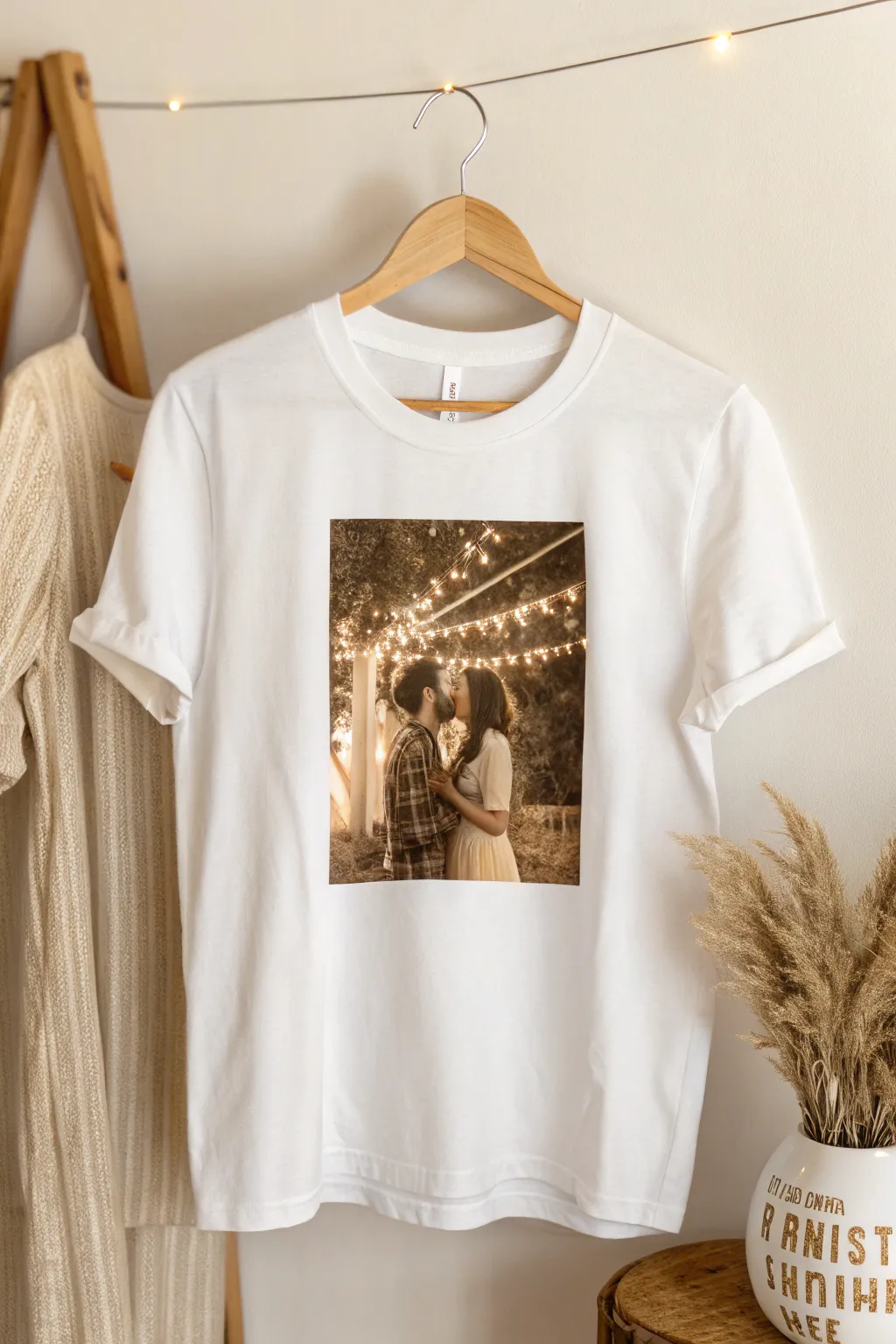 Cherish your memories in style with a personalized photo t-shirt that brings simplicity and elegance to everyday wear.