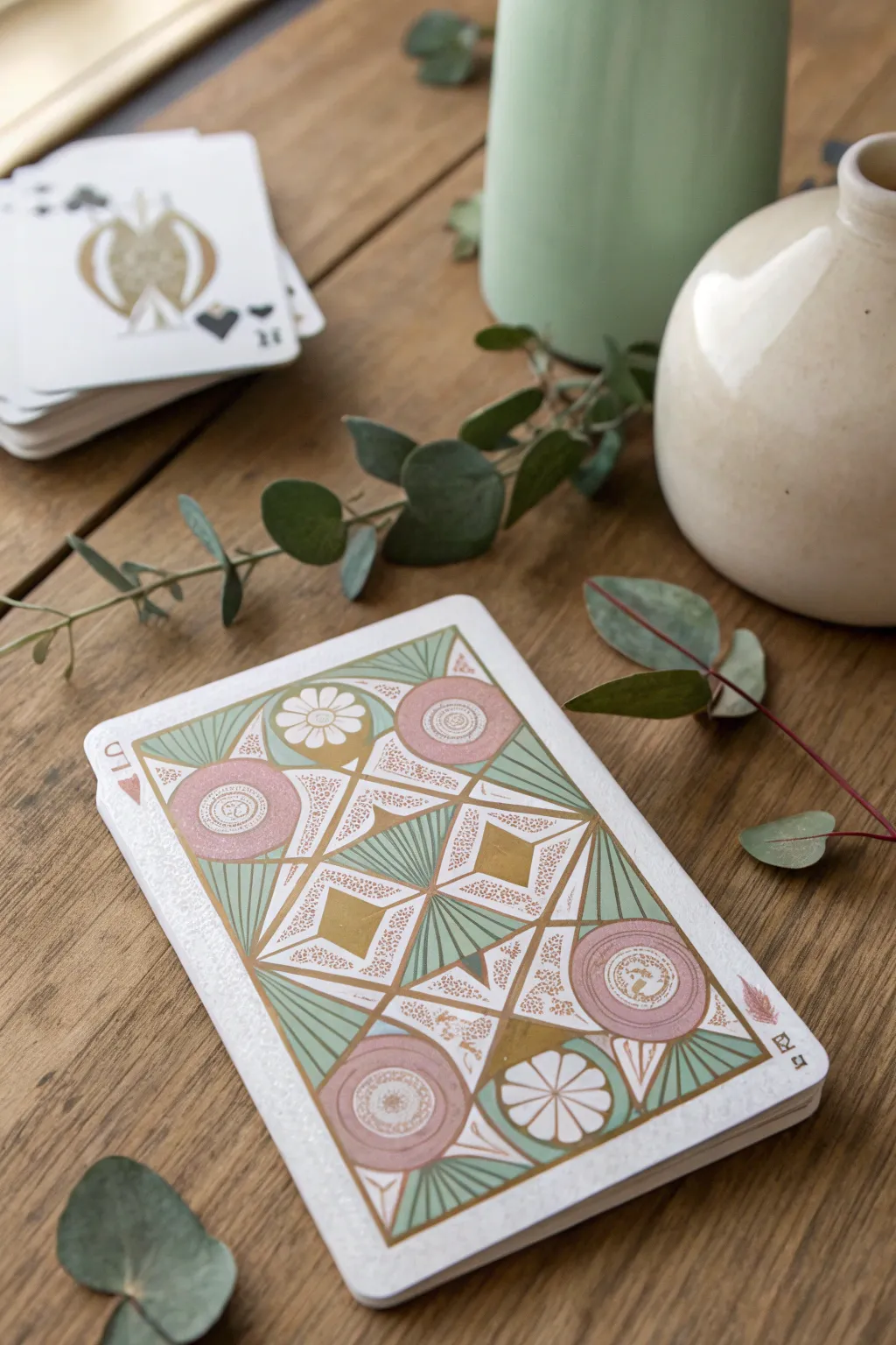 Transform your card games with geometric glam—simple, stylish, and effortlessly chic.