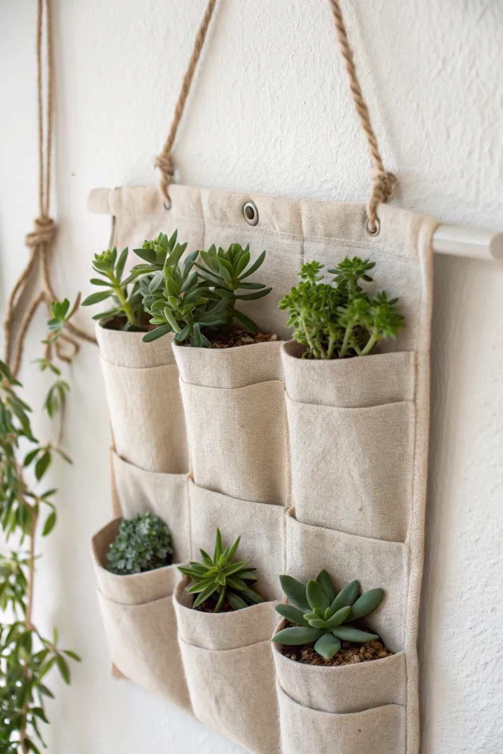 Elevate your space with pocket planters: a chic blend of Scandinavian simplicity and boho charm.