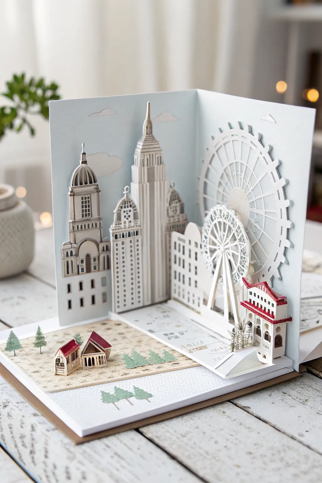 Celebrate life's milestones with a touch of creativity and hometown pride. 🌆✨ #MinimalistCrafts #DIYPopUpCard