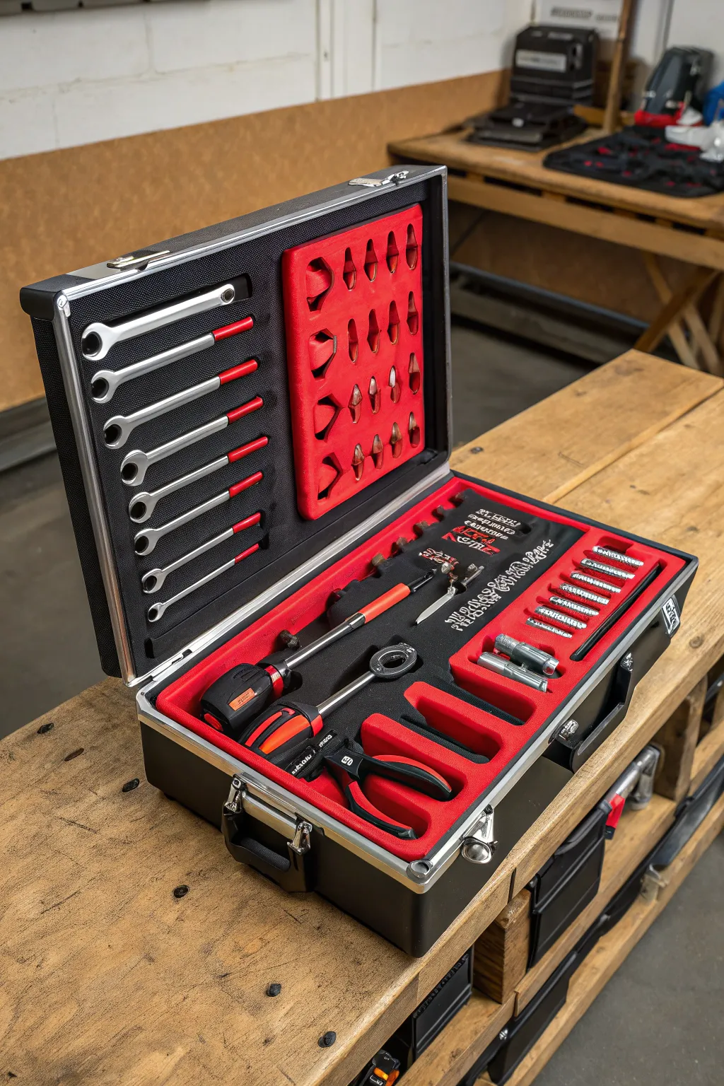 Elevate your tool organization with bold foam shadow boards for instant inventory checks.