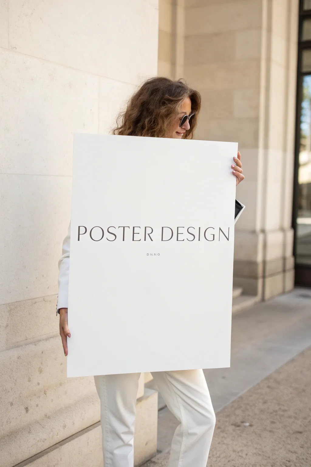A minimalist poster design that uses white space and simple typography effectively.
