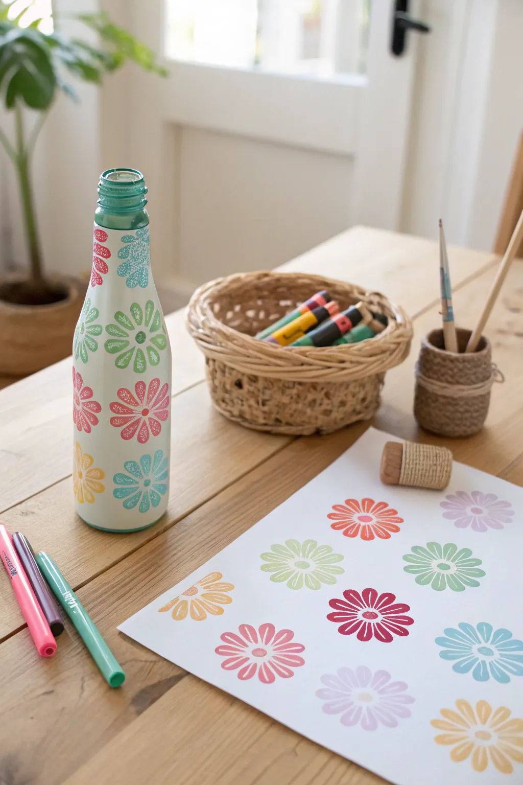 Transforming everyday objects into art: Discover the charm of soda bottle flower stamps!
