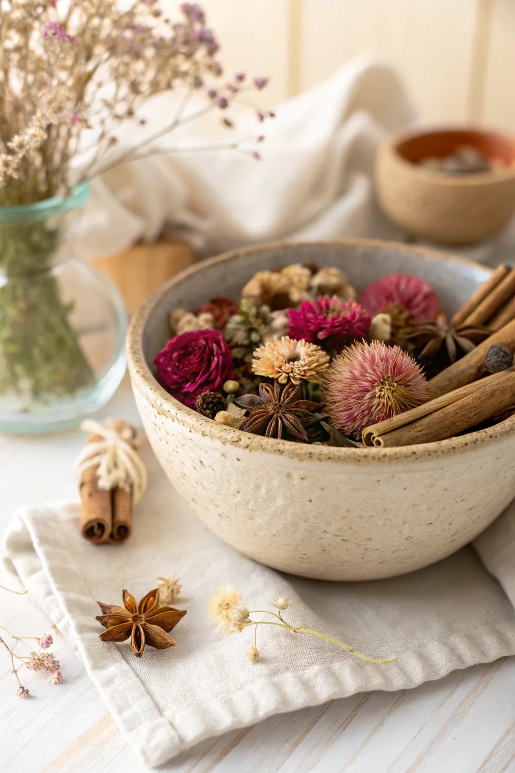 Transform your wedding bouquet into a beautiful potpourri, adding warmth and fragrance to your space.