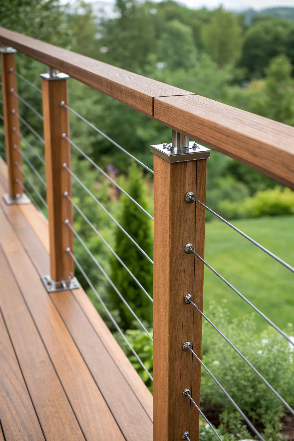 Elevate your outdoor space with modern elegance: explore the durability and sleek design of wire cable railings.