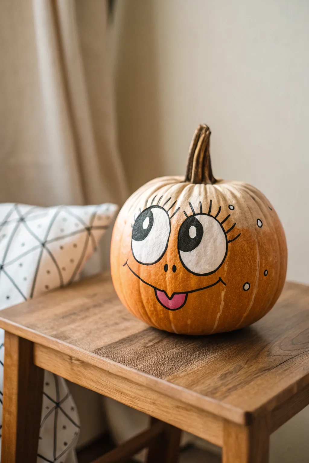 Add a touch of whimsy to your fall decor with these charming hand-painted pumpkin faces. 🎃✨ #FallDecor #PumpkinArt