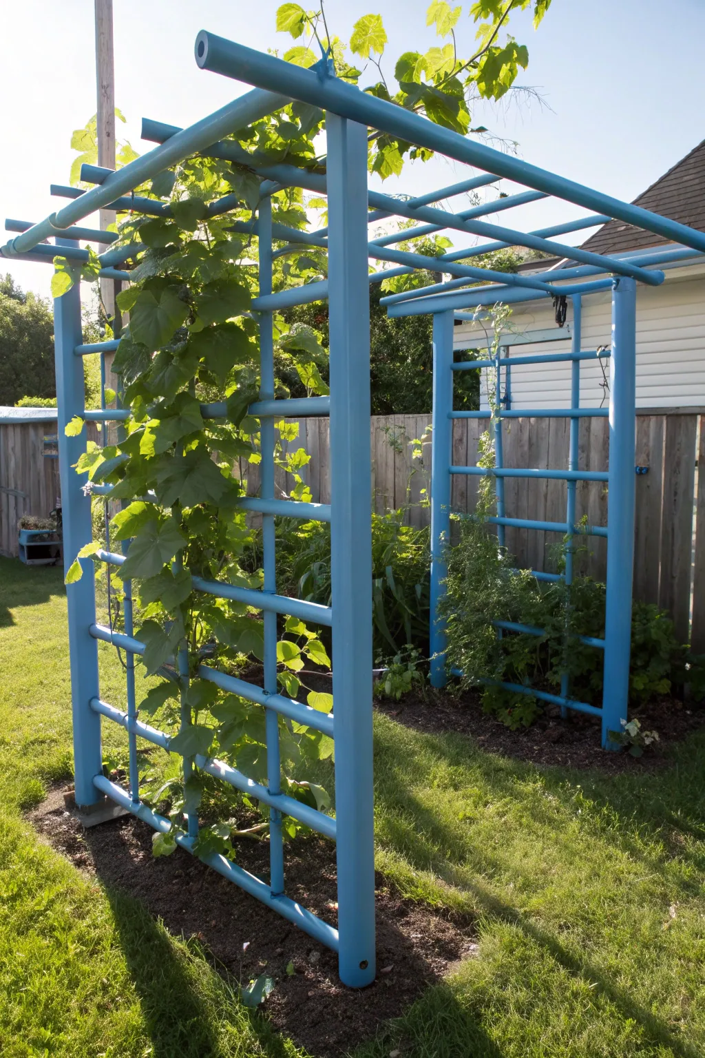 Elevate your garden with a bold PVC shade trellis: craftsmanship meets function.