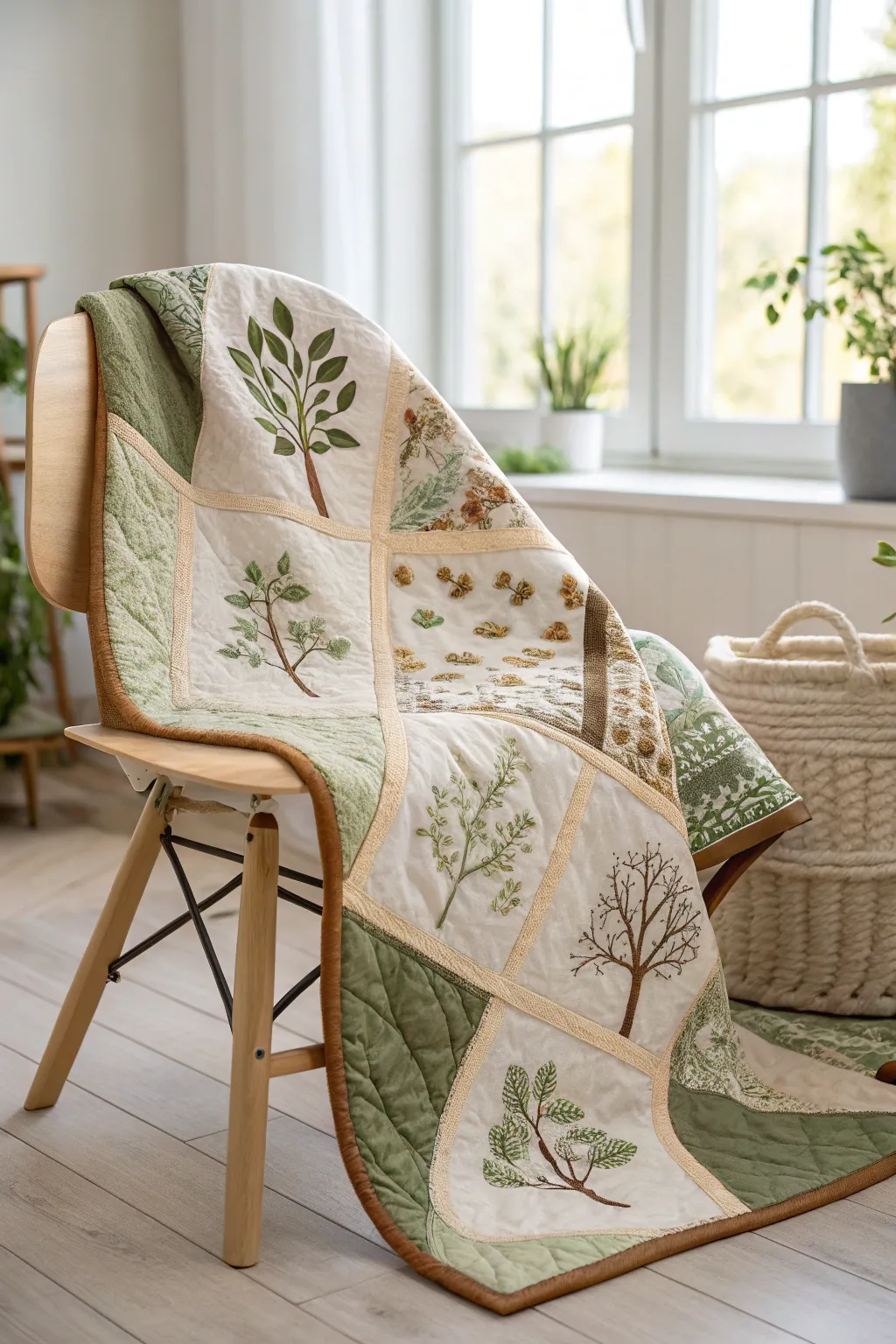 Embrace tranquility with nature-inspired quilt designs that bring the serenity of the outdoors into your home.