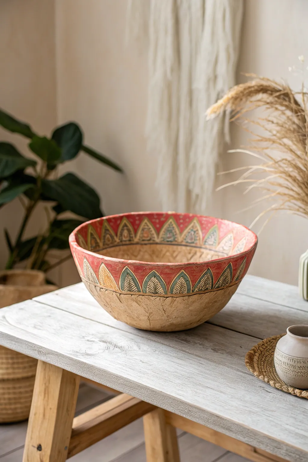 Embrace sustainable beauty with vibrant papier-mâché bowls, where craftsmanship meets minimalism.