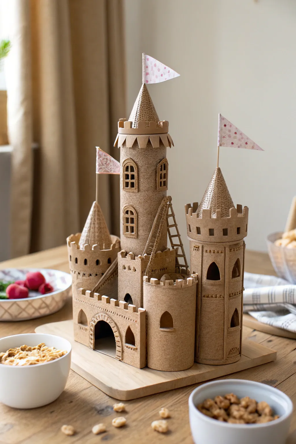 Transform cereal boxes into a whimsical cardboard castle – where creativity builds a kingdom.