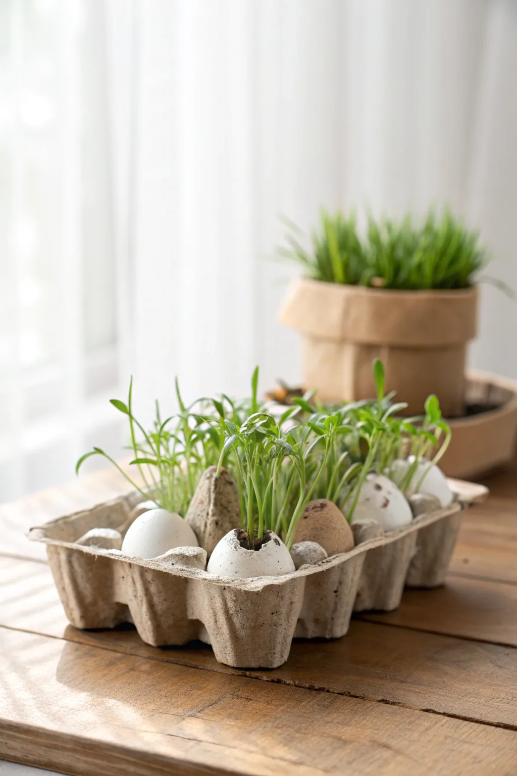 Nurture nature with style: Transform egg cartons into charming seed starters for your garden!