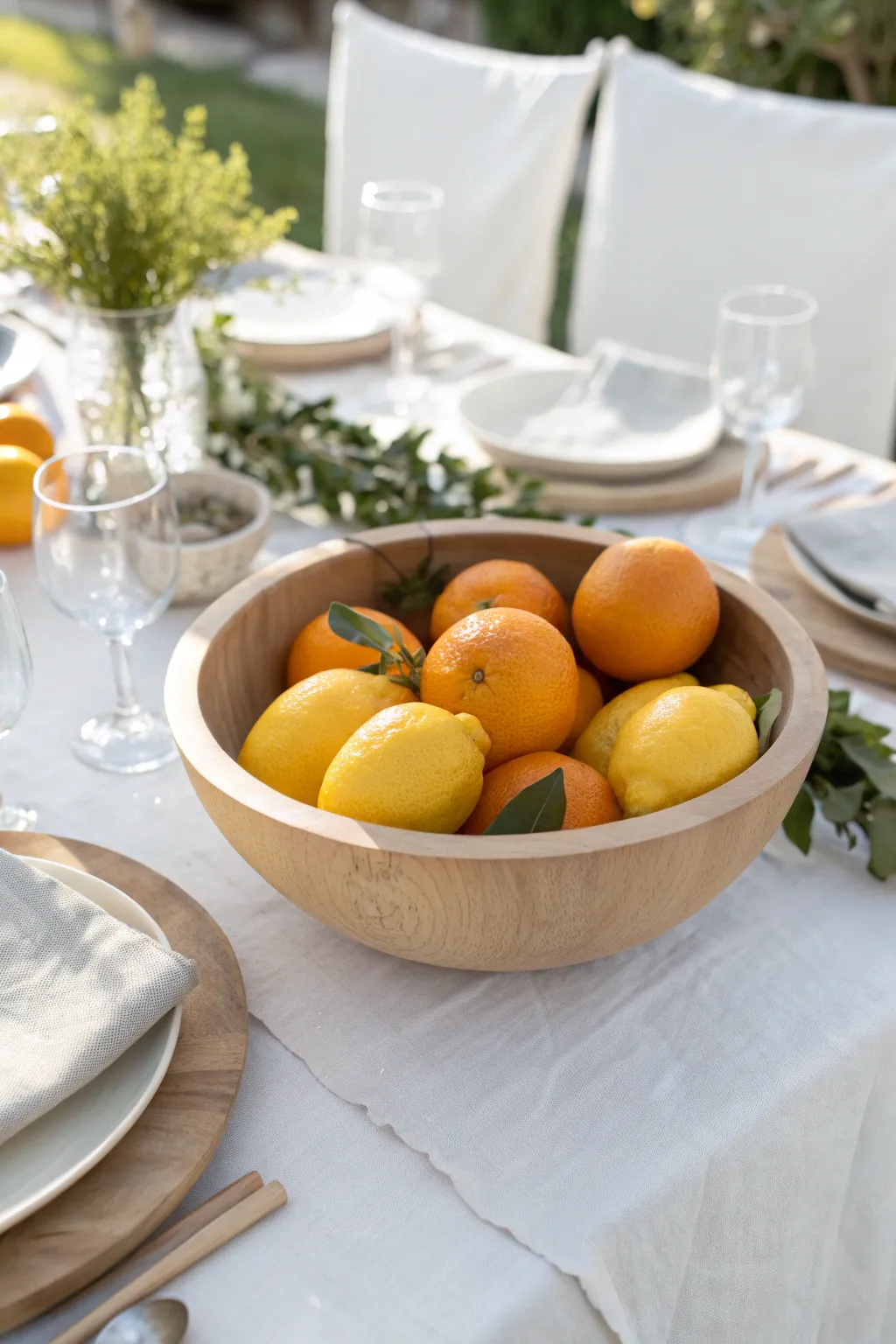 Citrus fruits bring a refreshing pop of color and a lively aroma to your table. 🍋🍊 #CitrusDecor #VibrantTable #DecorInspo