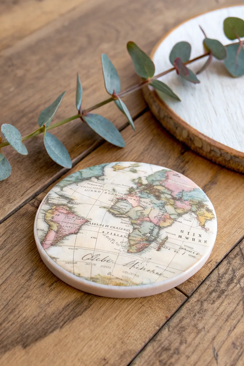 Travel dreams captured in a resin map coaster – where will your adventures take you next?