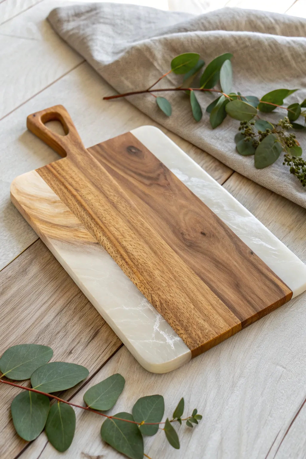 Elevate your kitchen with the art of transparency. This resin cutting board blends Scandinavian minimalism with Bohemian elegance.