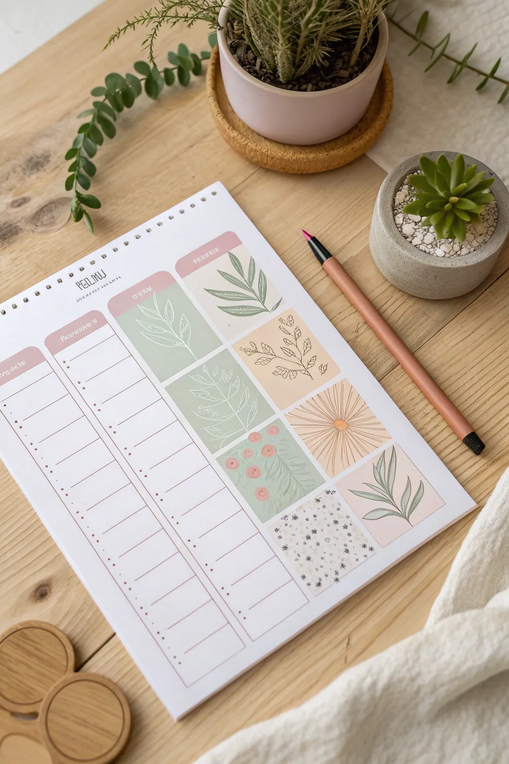 Craft your own story: A hand-drawn reward chart that blends minimalist charm with personal creativity.