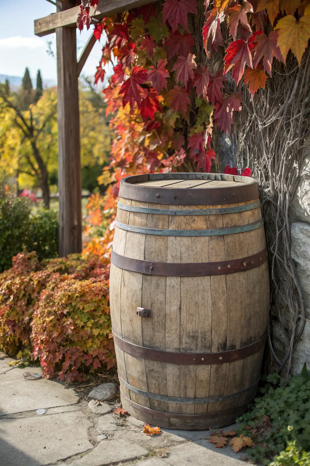 Barrel Brilliance: Transform rustic charm into practical storage with this unique root cellar idea.