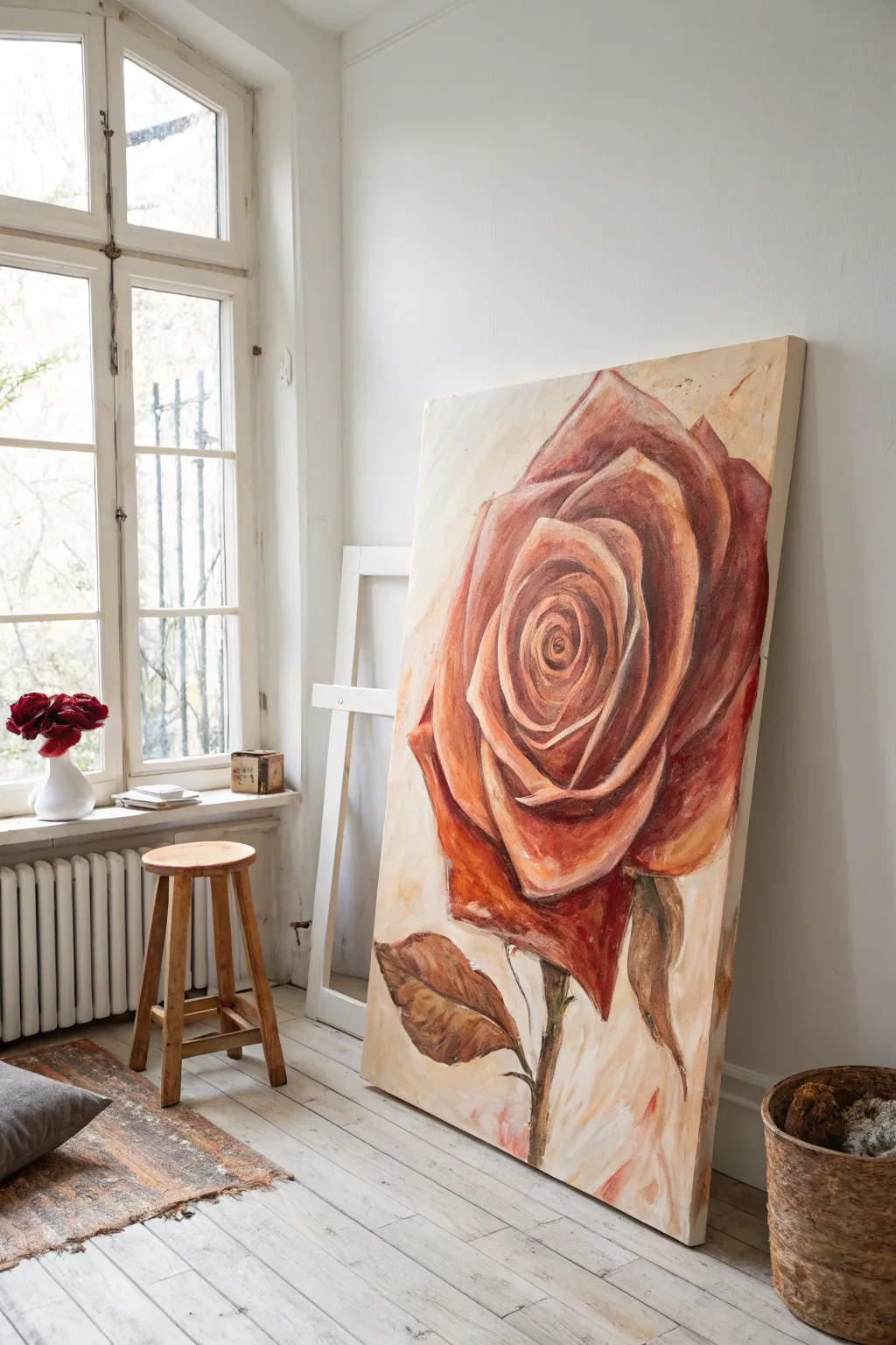 Discover the elegance of abstract roses - where simplicity meets creativity.