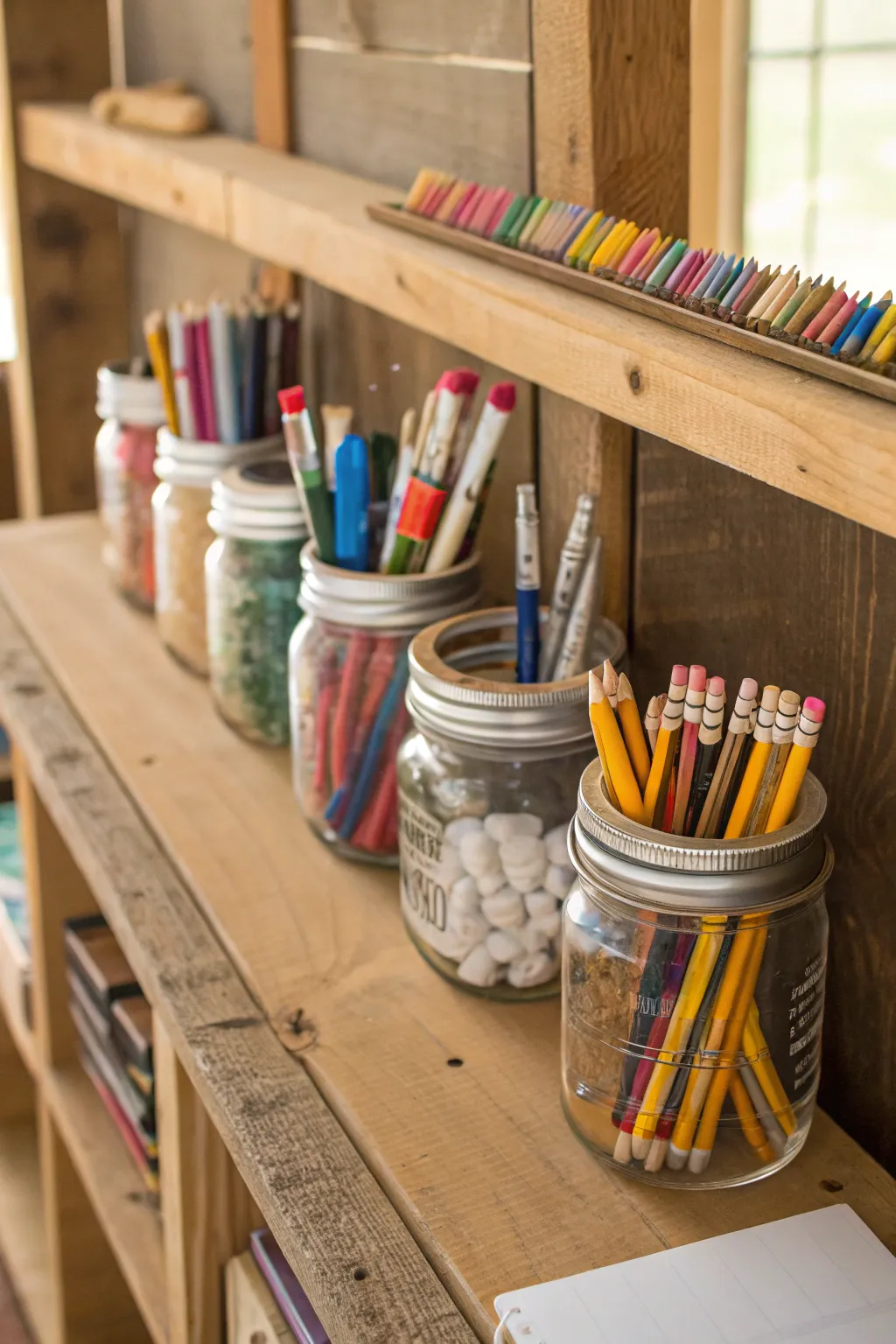 Practical and charming mason jar organizers.