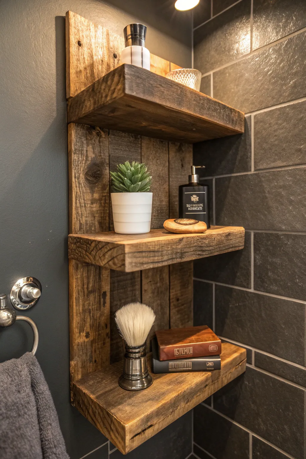 Elevate your small space with rustic charm—perfect for displaying your favorite decor.