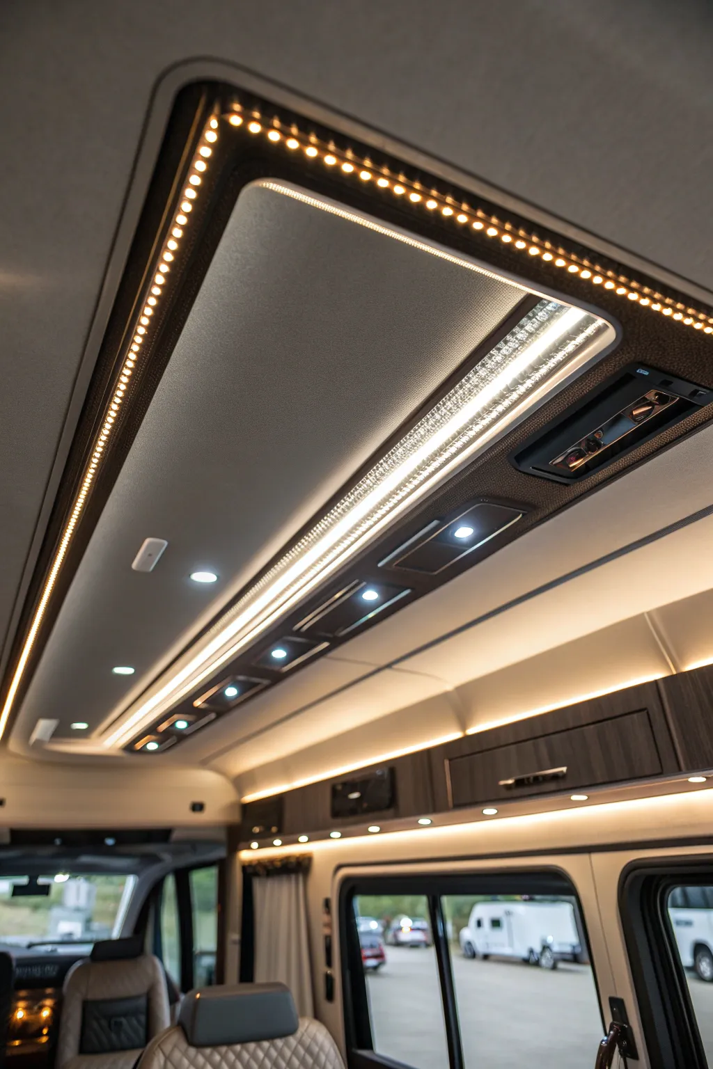 Elevate your RV's ambiance with expertly crafted LED strip lighting for a modern touch of elegance.